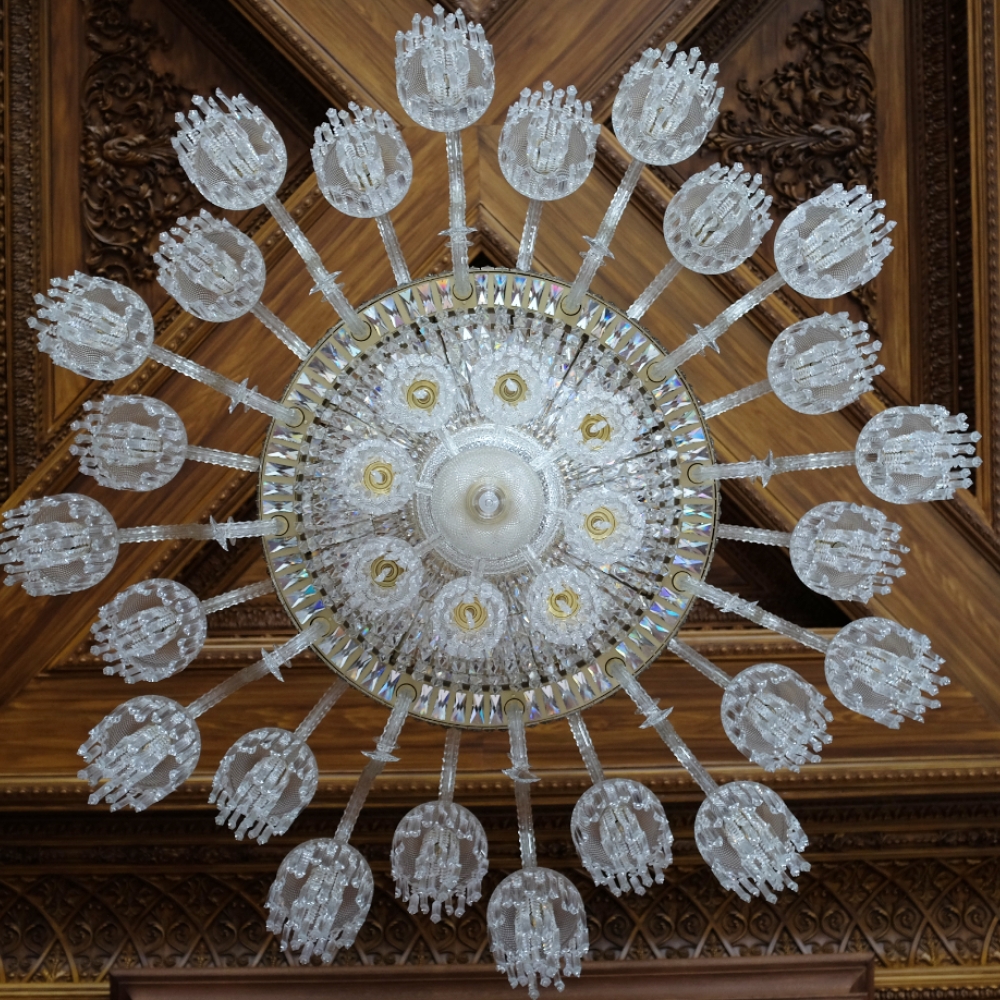 Rich cut Bohemian chandeliers