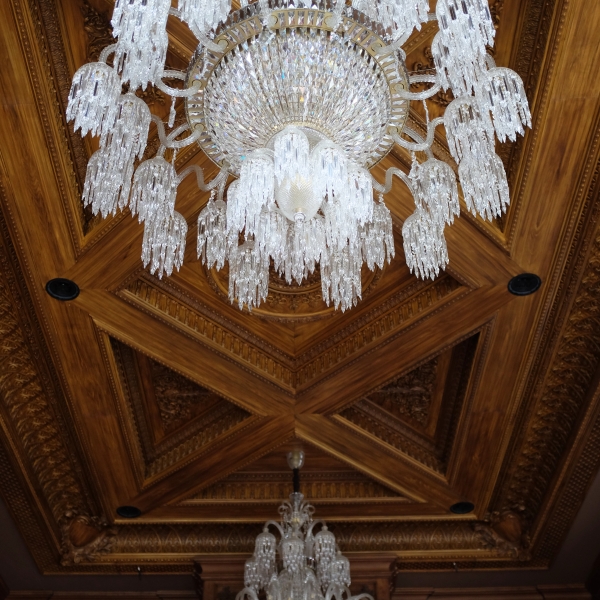 Rich cut Bohemian chandeliers